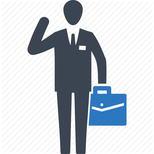 Business Person with Briefcase Icon