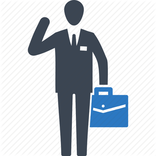 Business Person with Briefcase Icon Business Person with Briefcase Icon