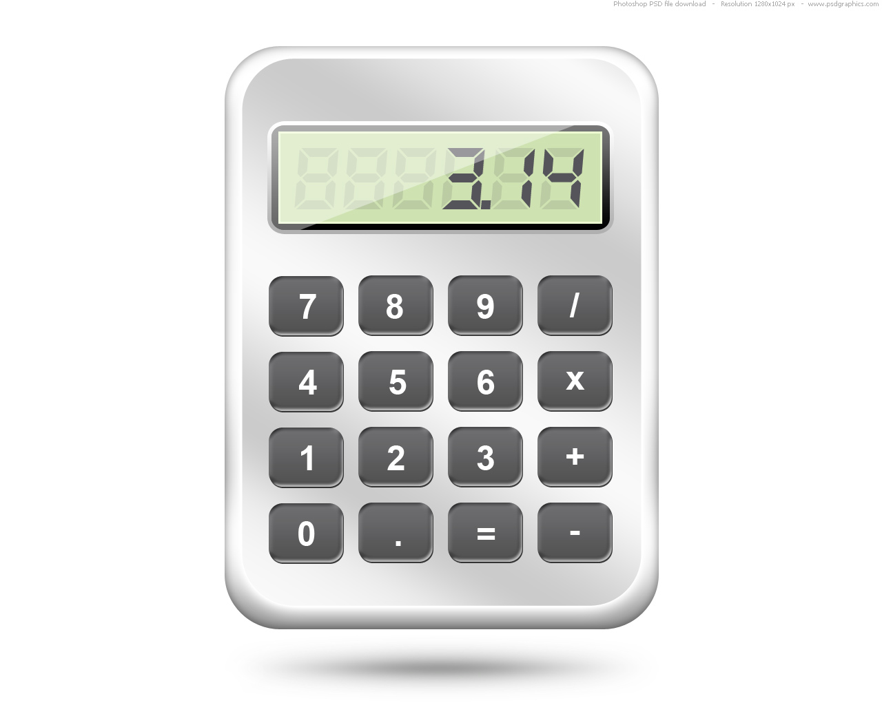 Calculator Icon White