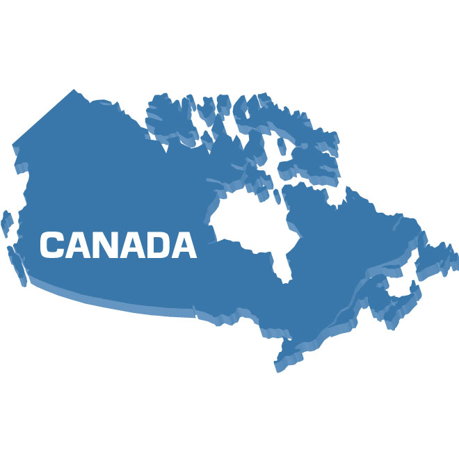 Canada Map Outline Vector