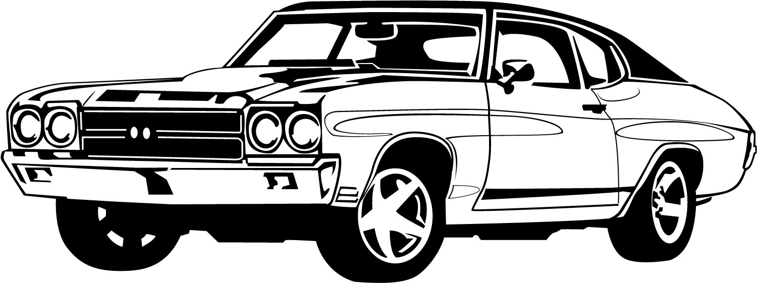 Car Show Clip Art Black and White