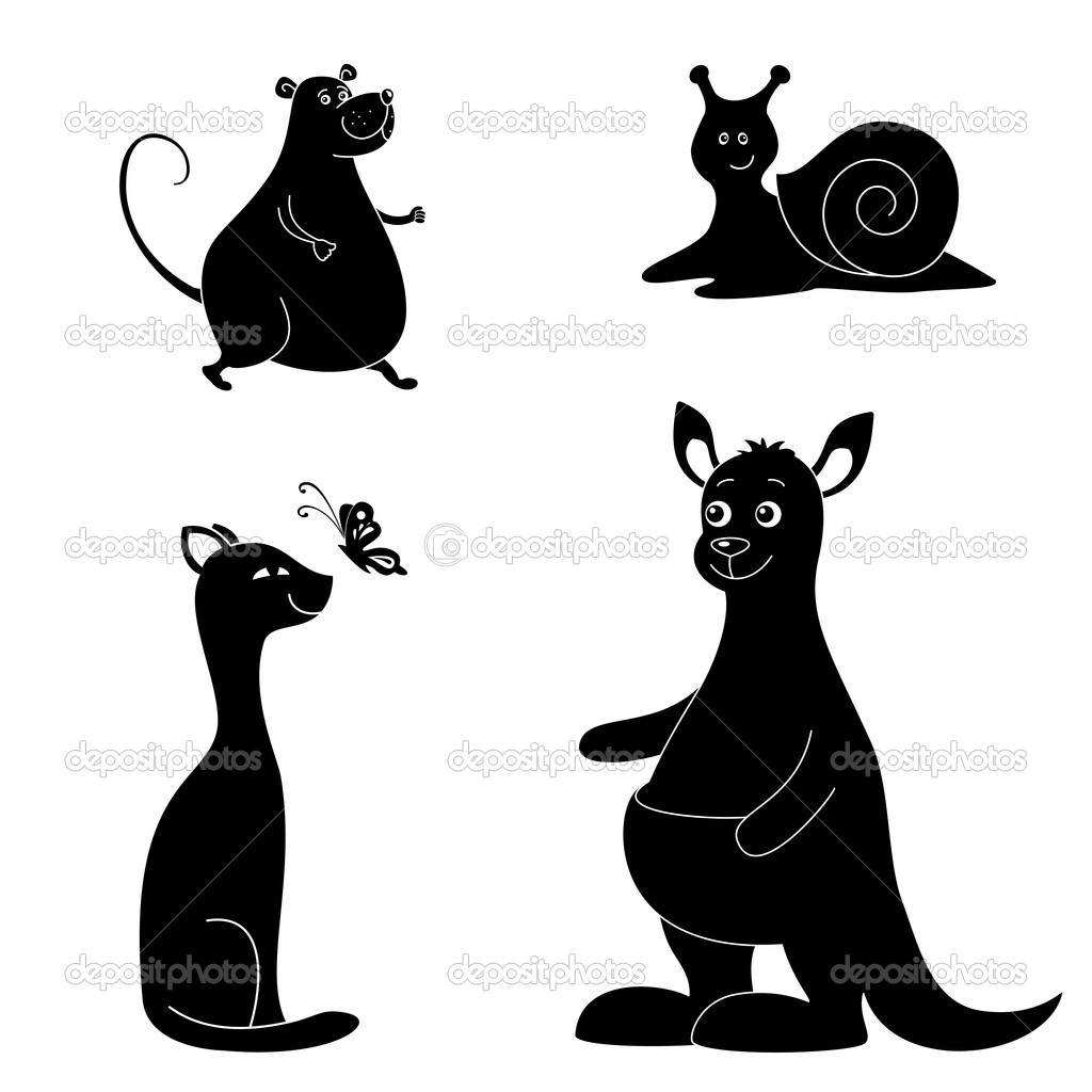 Cartoon Animal Silhouettes