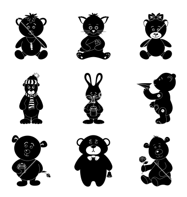 Cartoon Animal Silhouettes