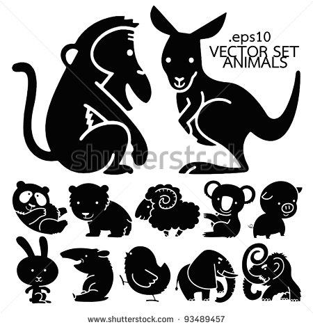 Cartoon Animal Silhouettes