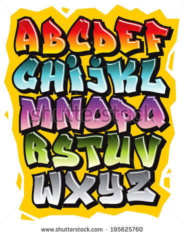 Cartoon Graffiti Alphabet