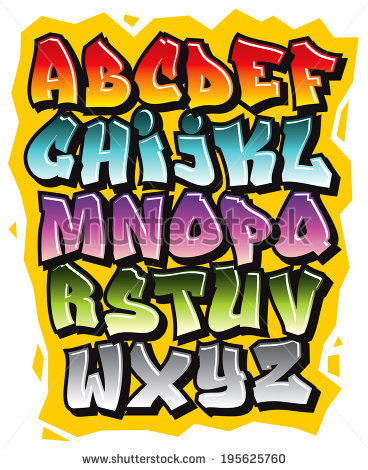 Cartoon Graffiti Alphabet Cartoon Graffiti Alphabet
