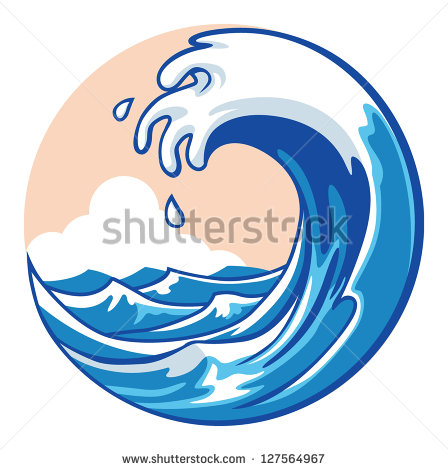 Cartoon Ocean Wave Vector