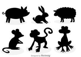 Cartoon Zoo Animal Silhouette