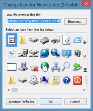 Change Default Folder Icon Windows 7