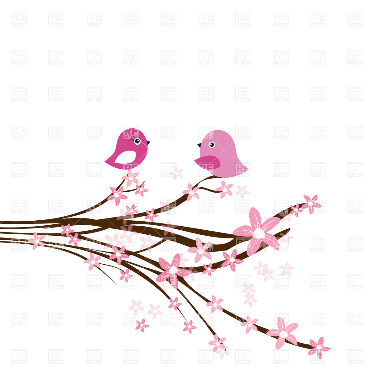 Cherry Blossom Tree Branch Clip Art