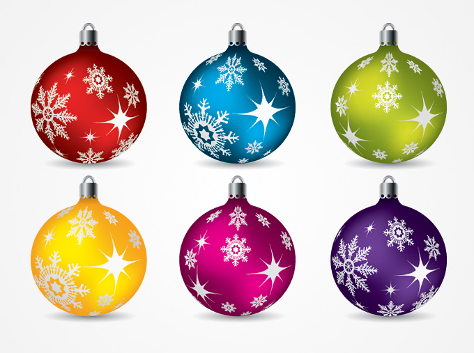 Christmas Ball Ornaments Clip Art