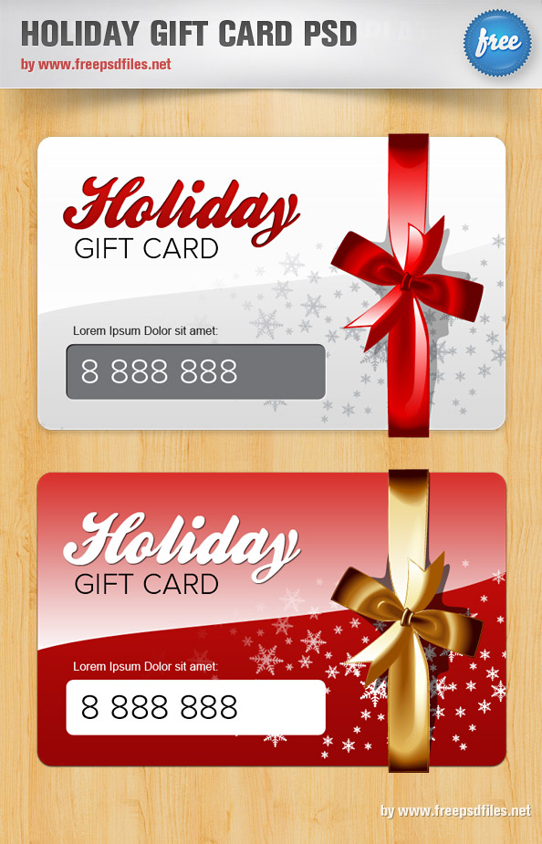 Christmas Gift Card Templates Free