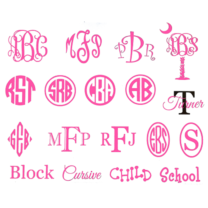 Circle Monogram Font for Vinyl Cutter