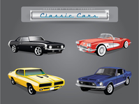 Classic Cars Vector Clip Art