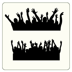 Crowd of People Silhouette Vector