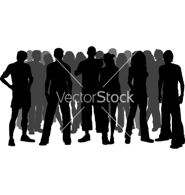Crowd of People Silhouette