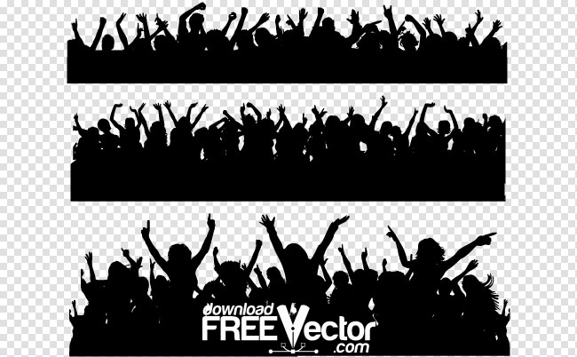 Crowd Silhouette Vector Free