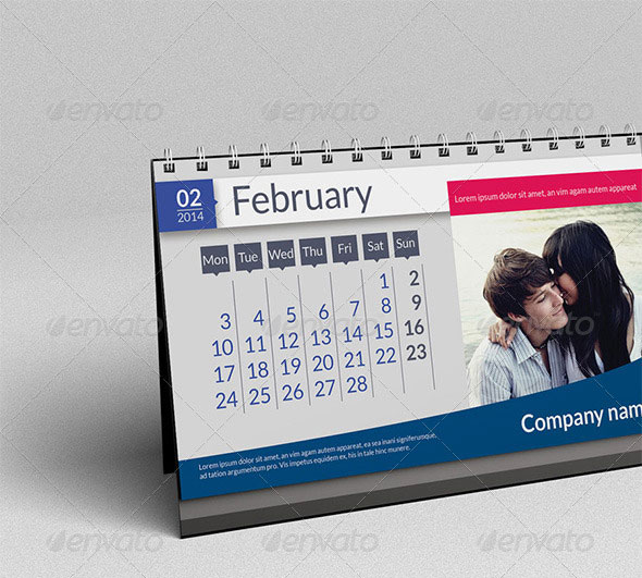 Desk Calendar Design Template