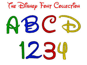 Disney Font Embroidery Designs