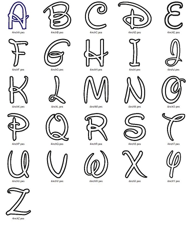 Disney Font Letter Stencils Disney Font Letter Stencils
