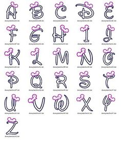 Disney Mickey Mouse Letters Alphabet Disney Mickey Mouse Letters Alphabet