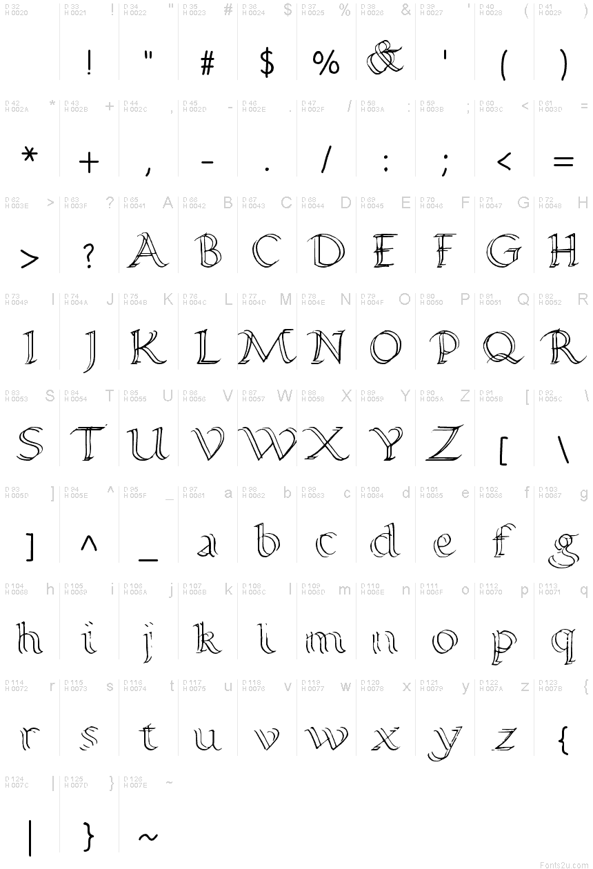 Double Pencil Calligraphy Font