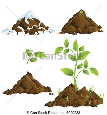 Drawings of a Growing Plant Clip Art