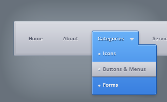 Drop Down Menu PSD