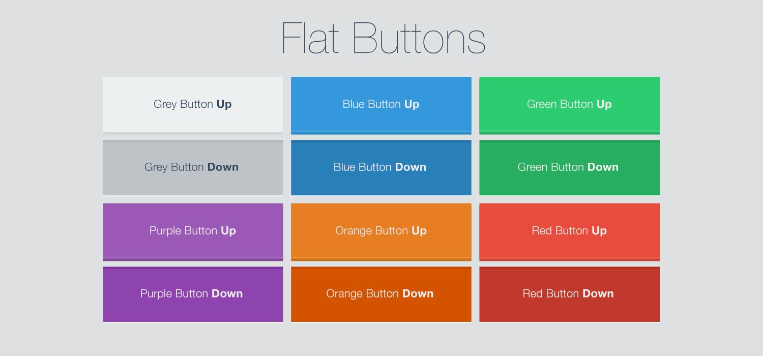 Flat Design Buttons