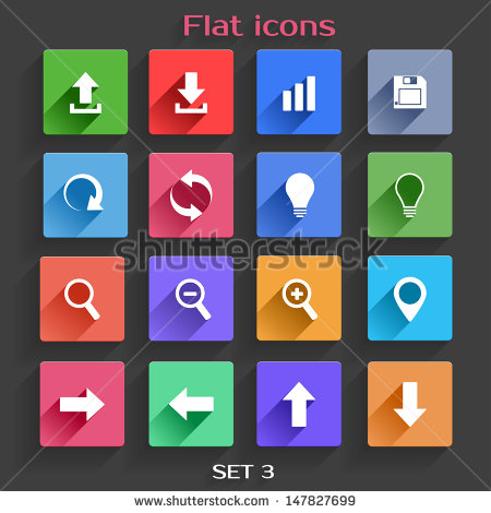 Flat Navigation Icons