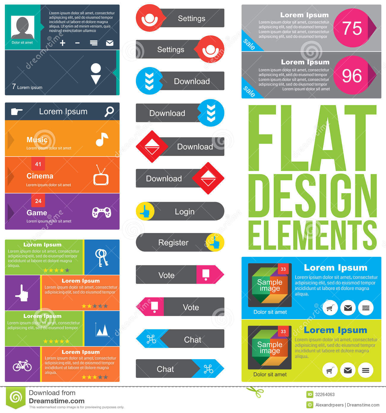Flat Web Design Templates