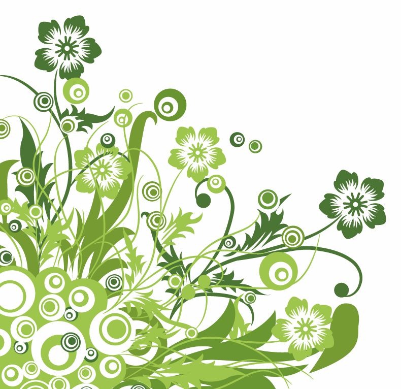 18 Green Flower Vector Art Images