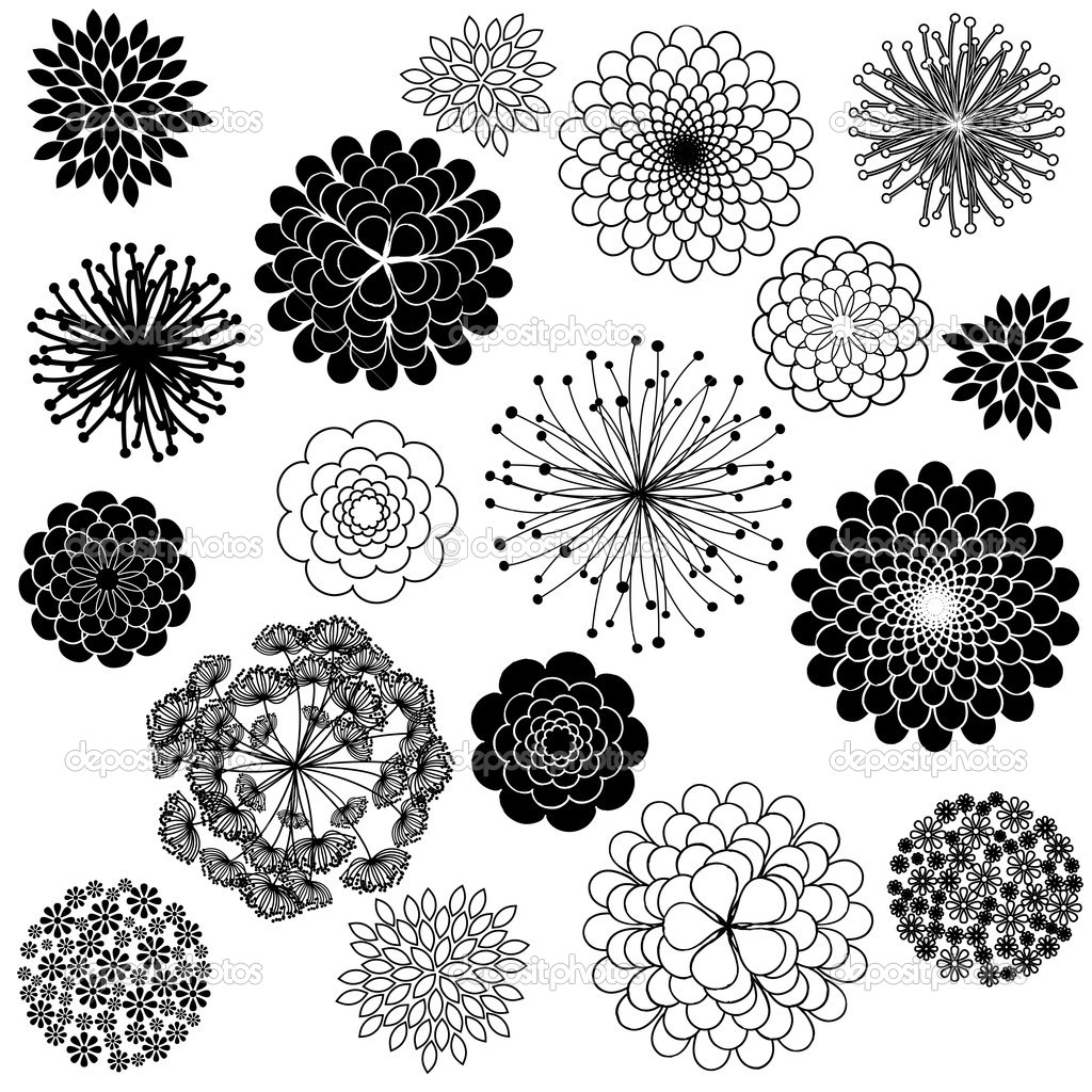 Flowers Silhouette Vector Flowers Silhouette Vector
