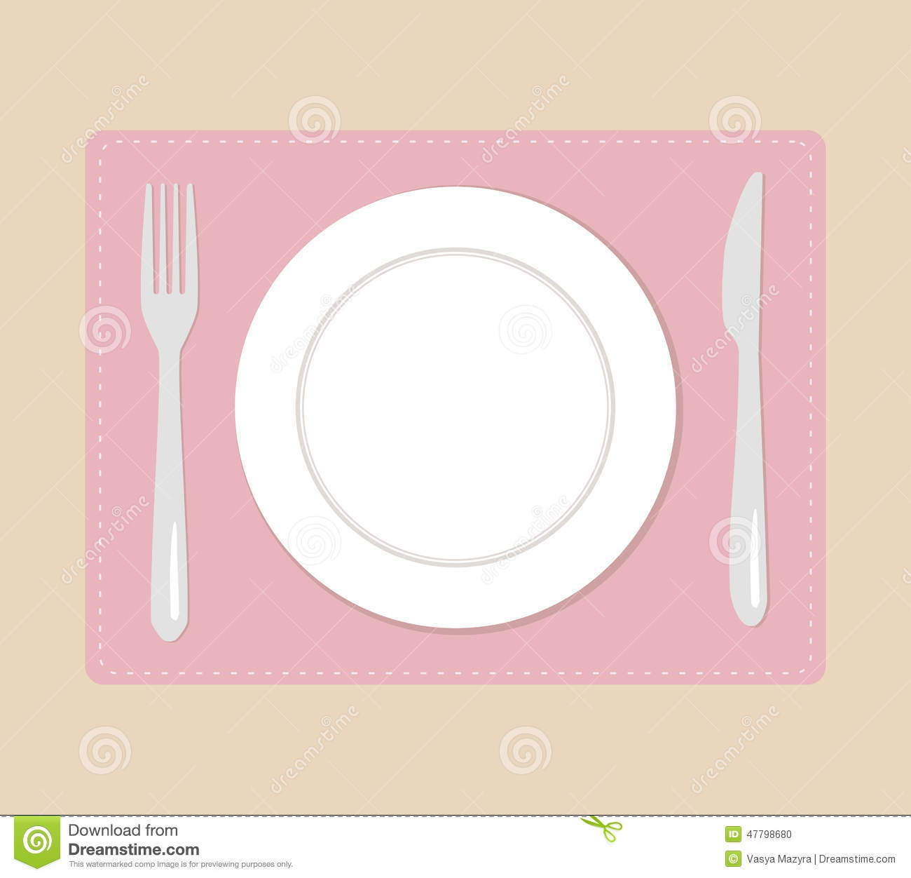 Fork and Knife Vector Illustration