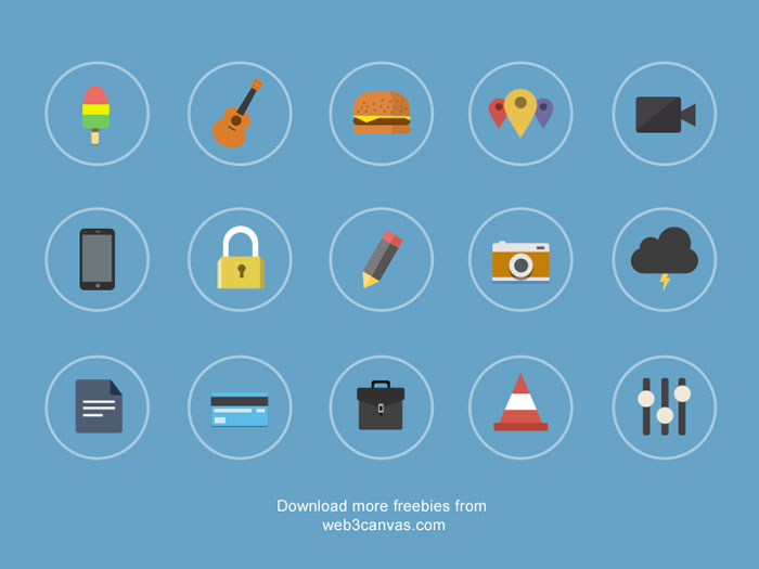 Free Flat Icons PSD