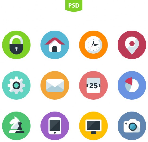 16 Flat Icon Free Psd Images