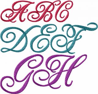 Free Machine Embroidery Monogram Fonts