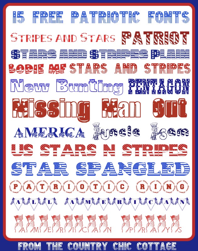 14 5 Patriotic Alphabet Fonts Images