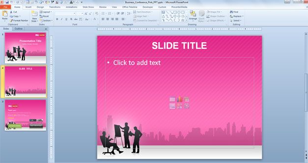 Free Pink PowerPoint Template