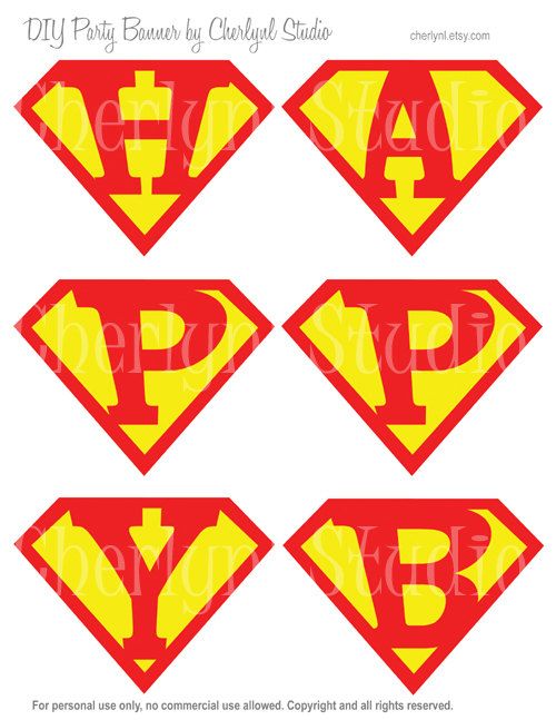 Free Printable Happy Birthday Superman Banner