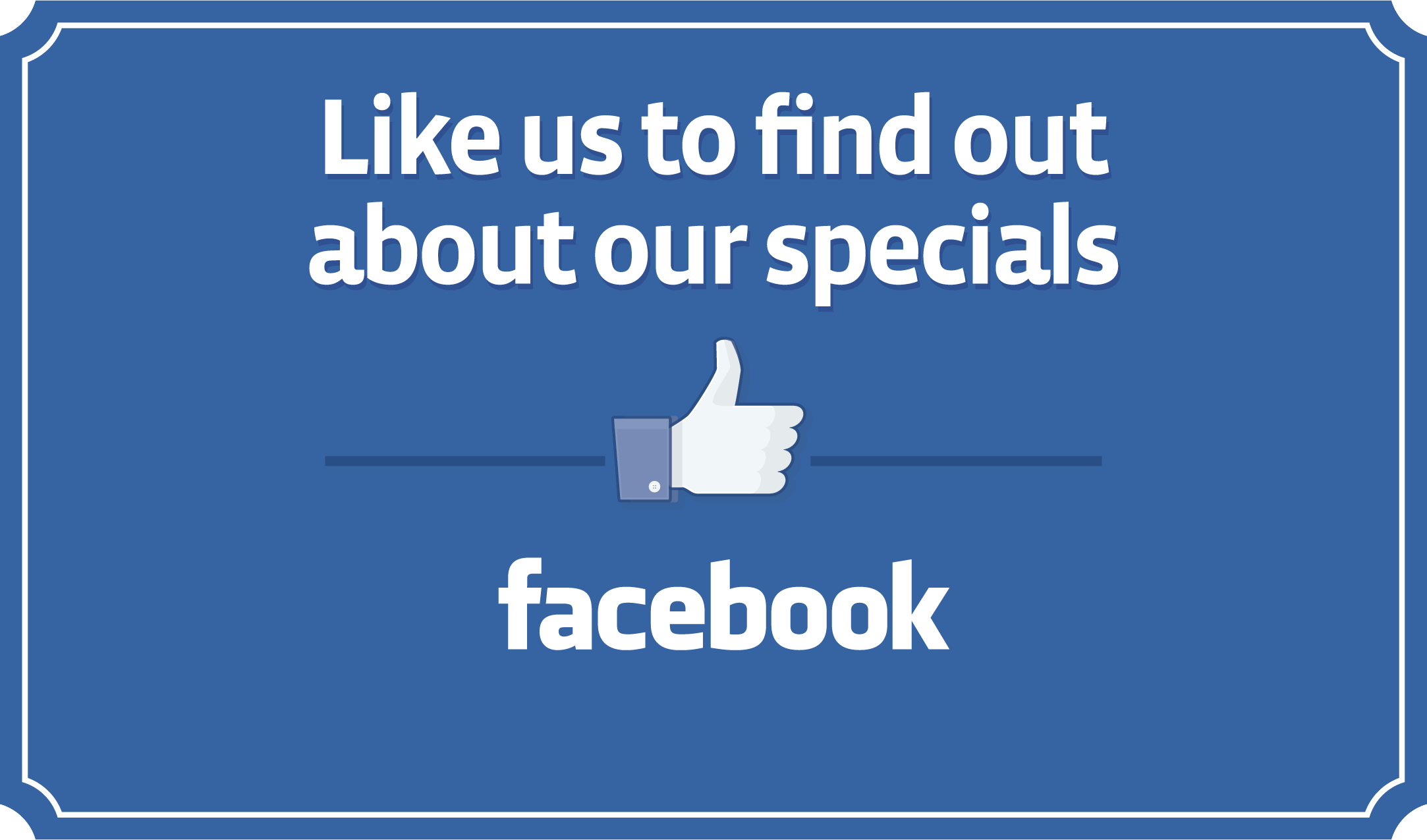 Free Printable Like Us On Facebook Sign