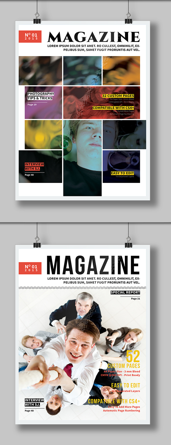 Free Psd Magazine Cover Template