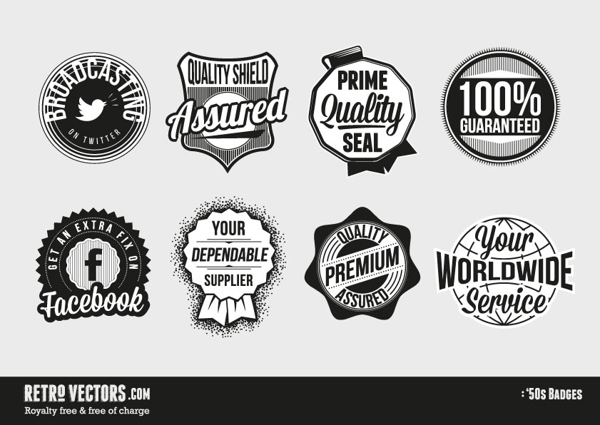 Free Retro Vector Badges