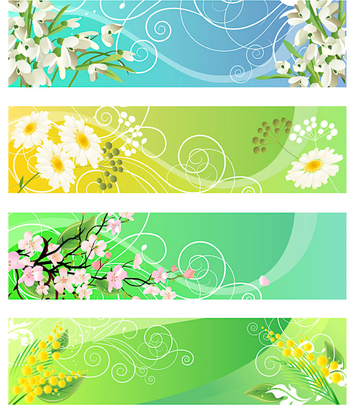 13 Vector Floral Banner Images