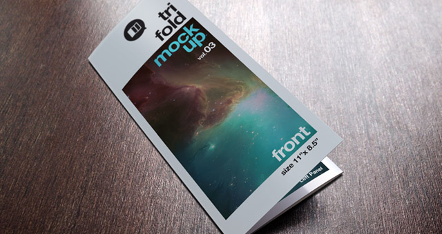 Free Tri-Fold Brochure Mockup PSD Free Tri-Fold Brochure Mockup PSD