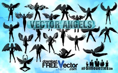Free Vector Angel Silhouette
