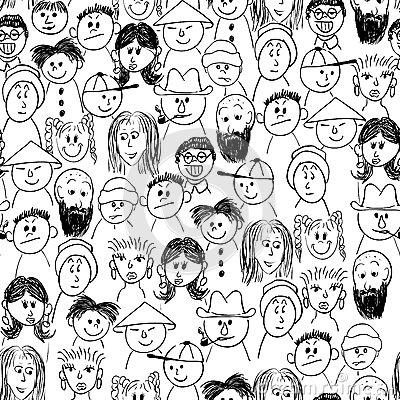 Free Vector Crowd of People
