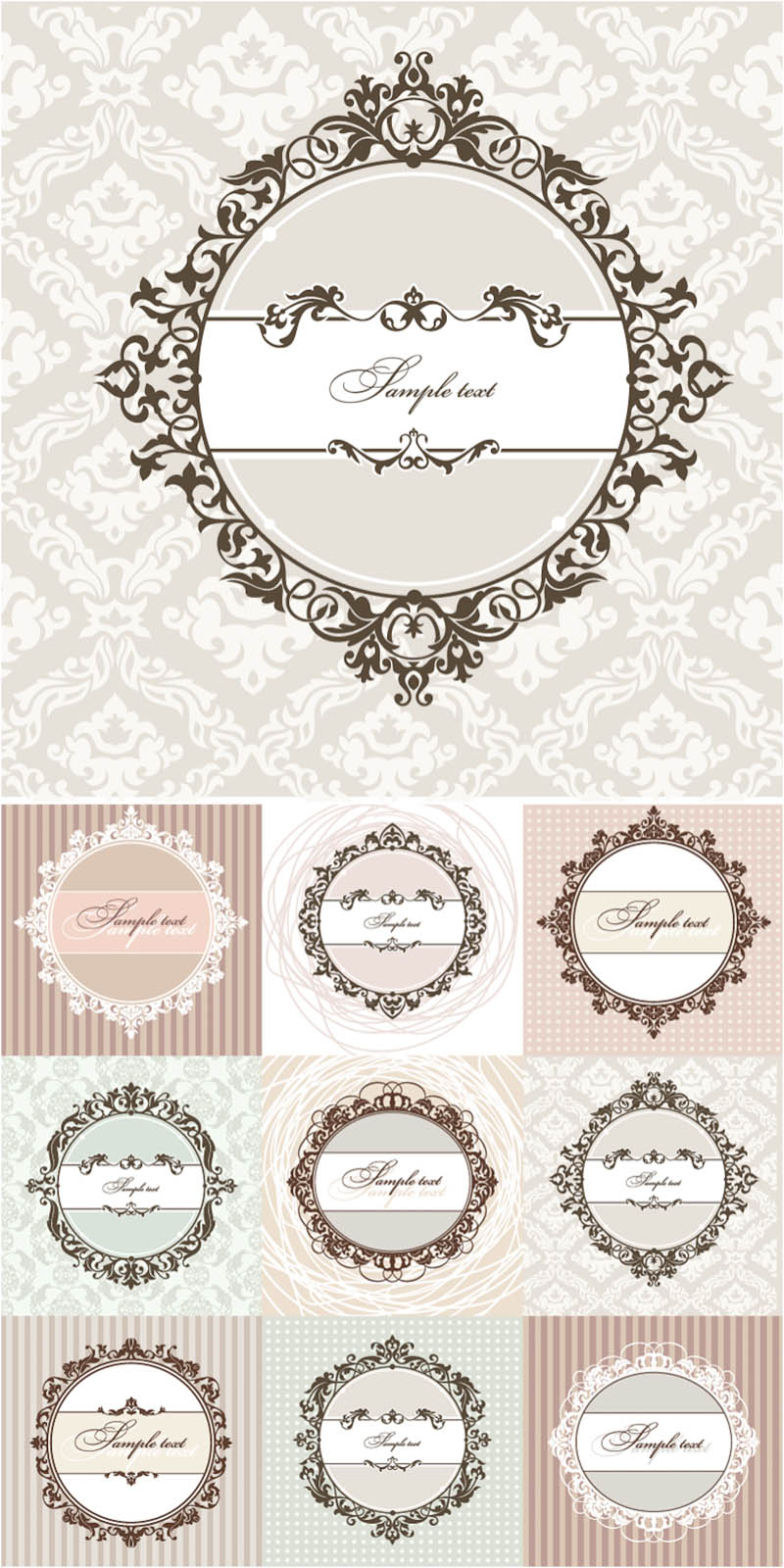 9 Photos of Vintage Floral Frame Vector Free