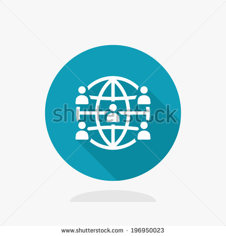 Global Network Icon Vector