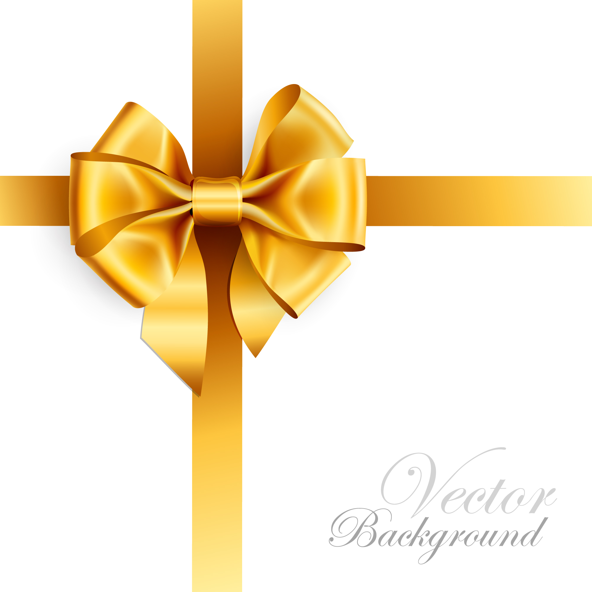 Gold Ribbon Bow Vector Gold Ribbon Bow Vector